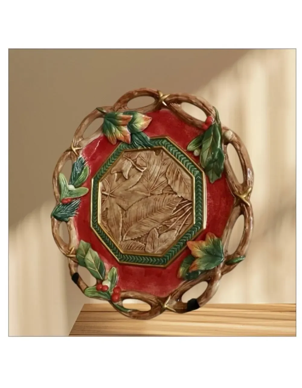 FITZ And FLOYD Plate CHRISTMAS Lodge Classic Design 11